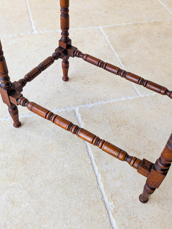 Antique Victorian Oak Jacobean Revival Occasional Table c.1890