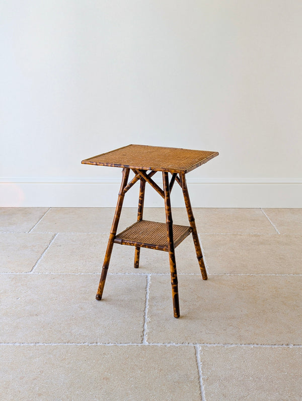 Antique Victorian Tiger Bamboo Occasional Table c.1890