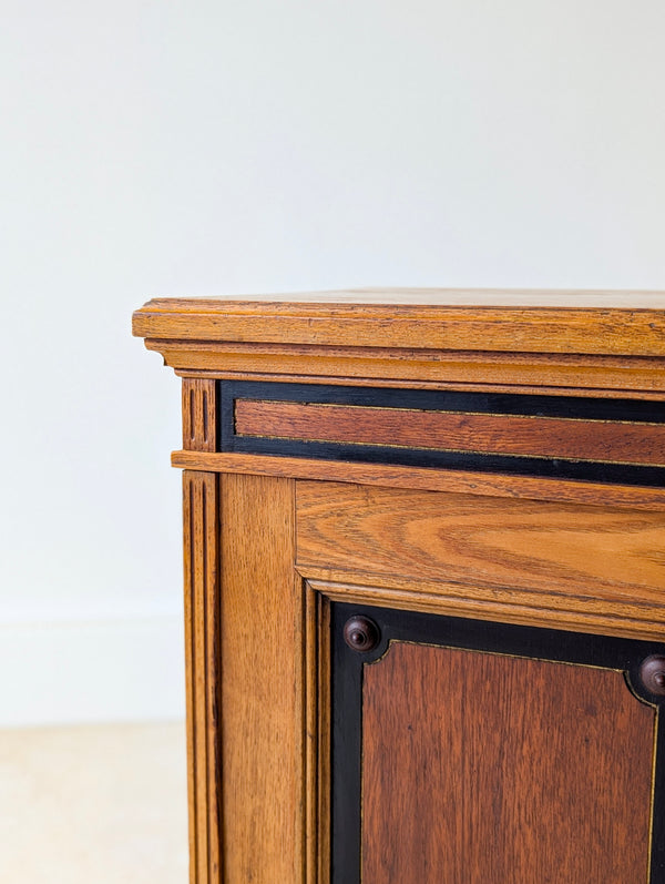 Antique Victorian Oak Bedside Cabinet c.1890