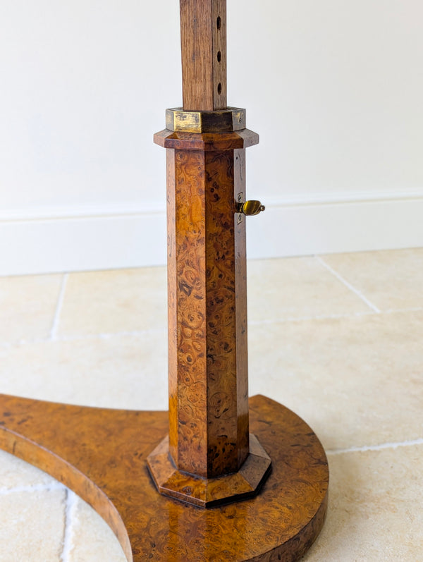 Antique George IV Burr Elm Adjustable Library Reading Table c.1830