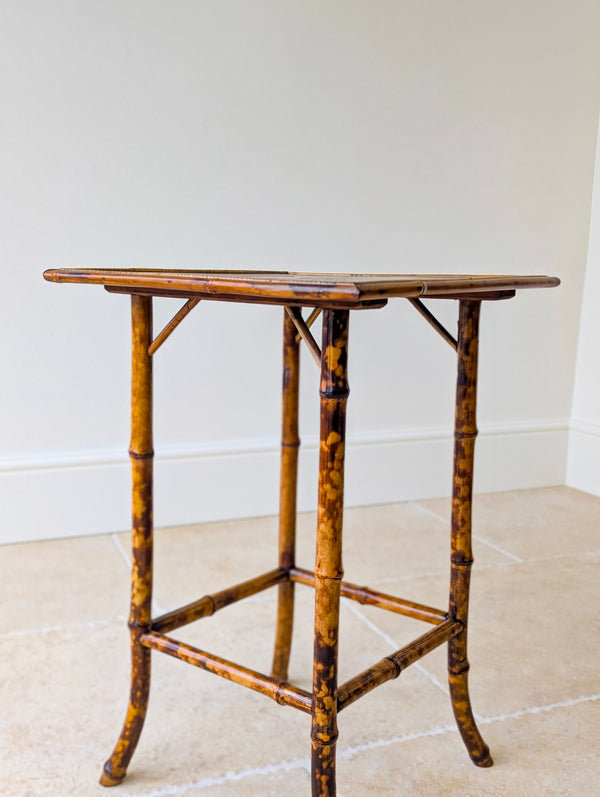 Antique Victorian Aesthetic Movement Inlaid Bamboo Occasional Table c.1880