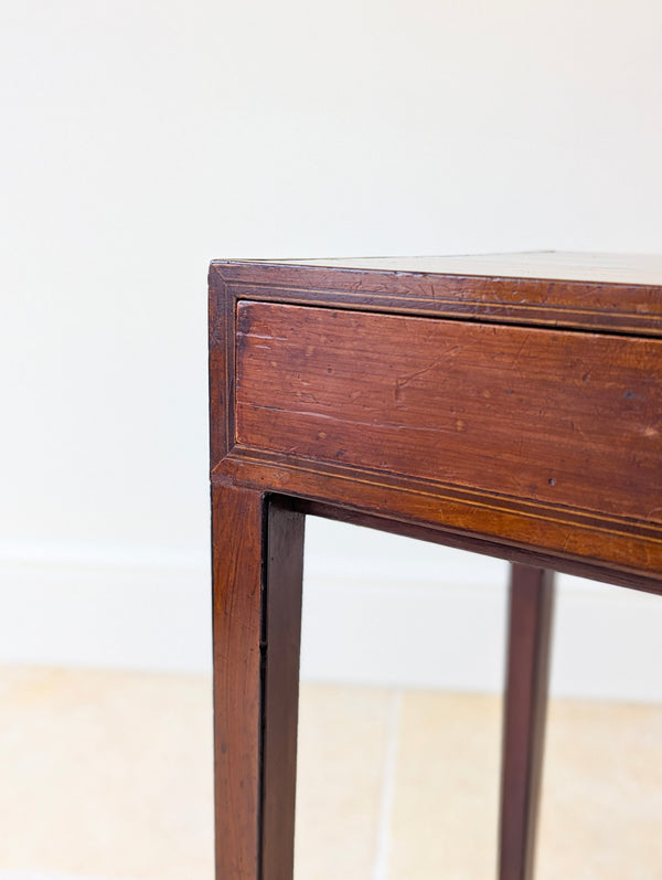 Antique Scottish Regency Satin Birch Table with Lateral Slide c.1810