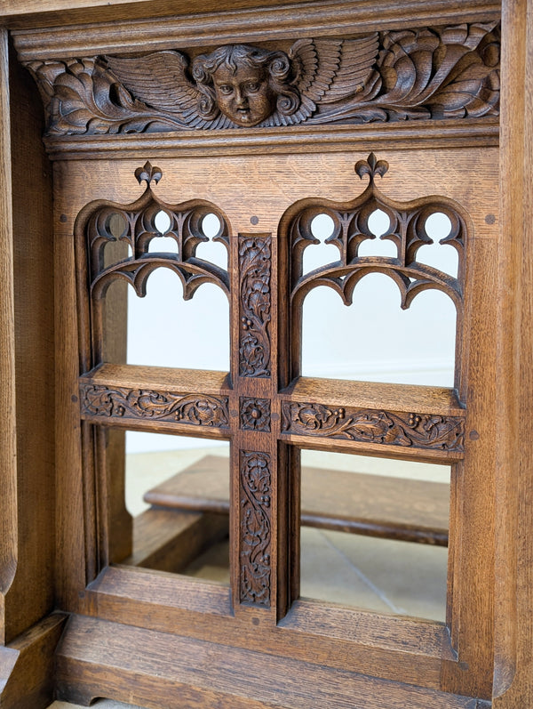 Antique Victorian Gothic Revival Oak Prie-Dieu c.1890