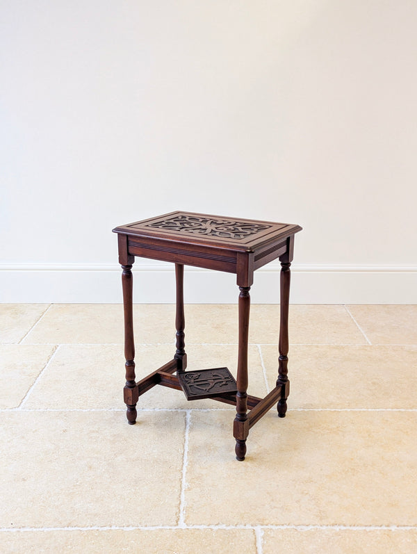 Antique Carved Mahogany Occasional Table c.1900