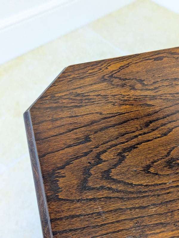 Antique Early 20th Century Oak Book Table c.1920
