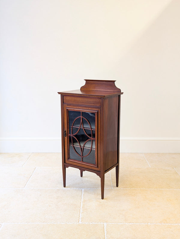 Antique Edwardian Inlaid Mahogany Glazed Display Cabinet c.1910