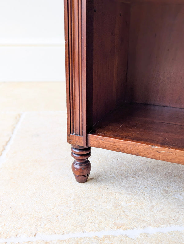 Antique Late Victorian Mahogany Open Bookcase c.1890