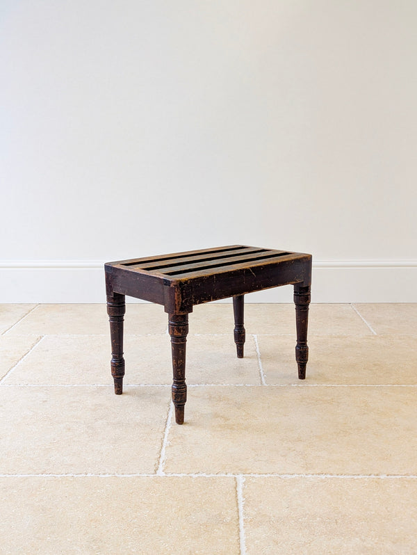 Antique Victorian Beech Luggage Stand by Brown & Lamont c.1870