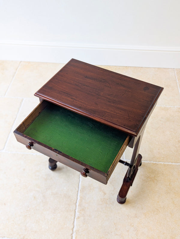 Antique Victorian Mahogany Sewing Table c.1880
