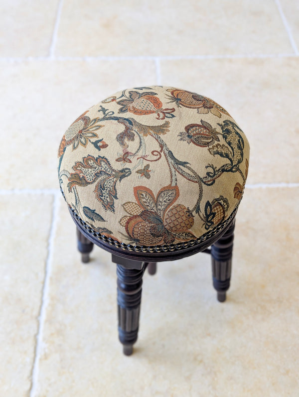 Antique Victorian Mahogany Adjustable Piano Stool c.1870
