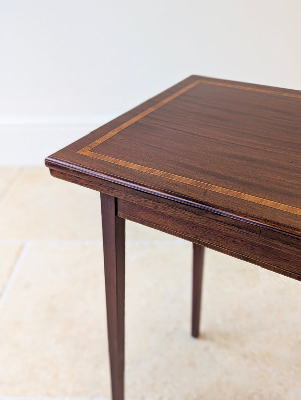 Antique Edwardian Mahogany Fold-Over Card Table c.1910