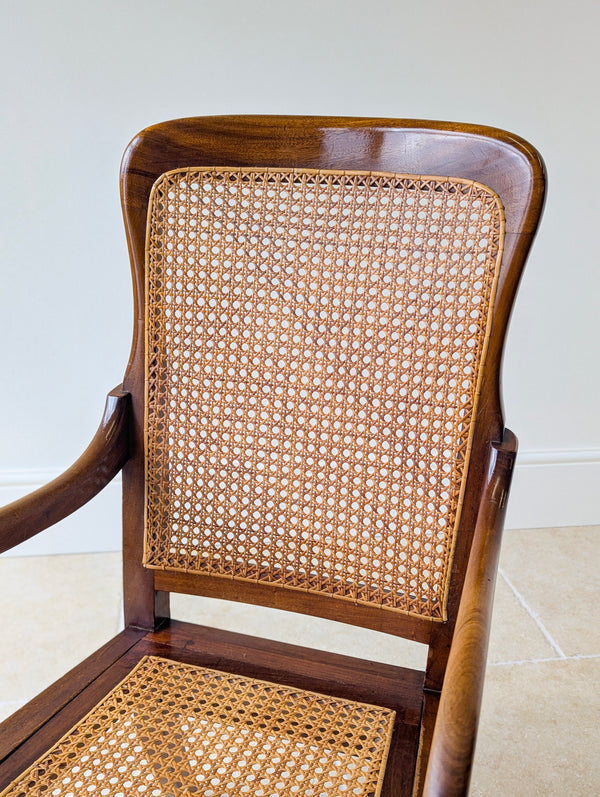 Antique Victorian Mahogany Caned Occasional Armchair c.1890