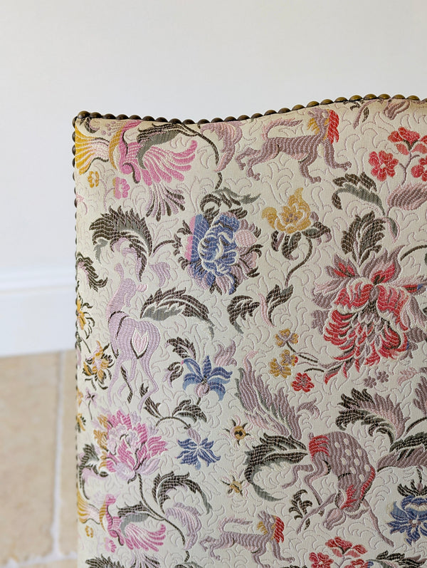 Antique Mid 19th Century Floral Mahogany Side Chair c.1850