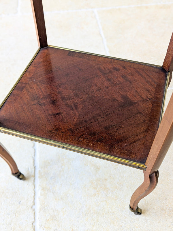 Antique Victorian Mahogany Two-Tier Occasional Table by W. Turner Lord & Co c.1880