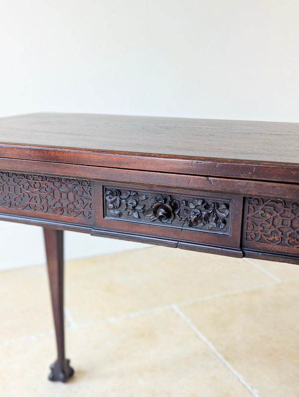 Antique Victorian Mahogany Card Table by James Shoolbred & Co. c.1890