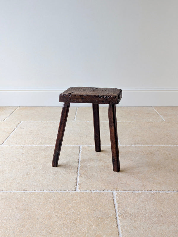 Antique Victorian Oak Birmingham Jeweller's Stool c.1860