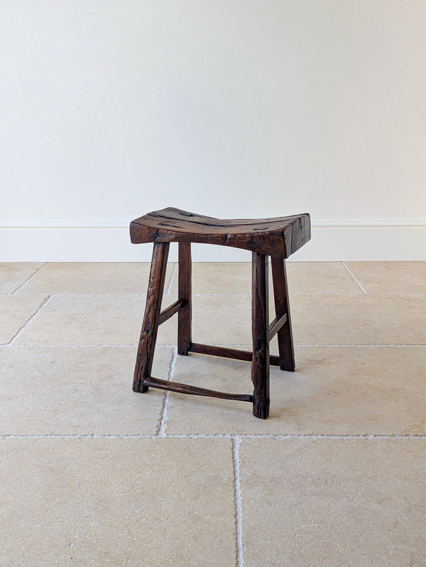 Antique Georgian Oak Vernacular Stool c.1750