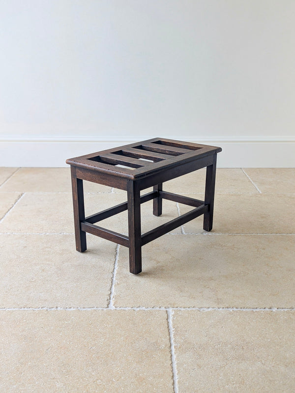Antique Edwardian Oak Luggage Stand c.1910