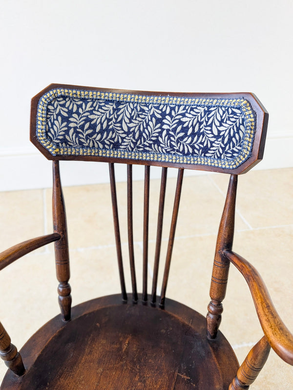 Antique Victorian Elm & Beech Arts & Crafts Windsor Chair c.1895