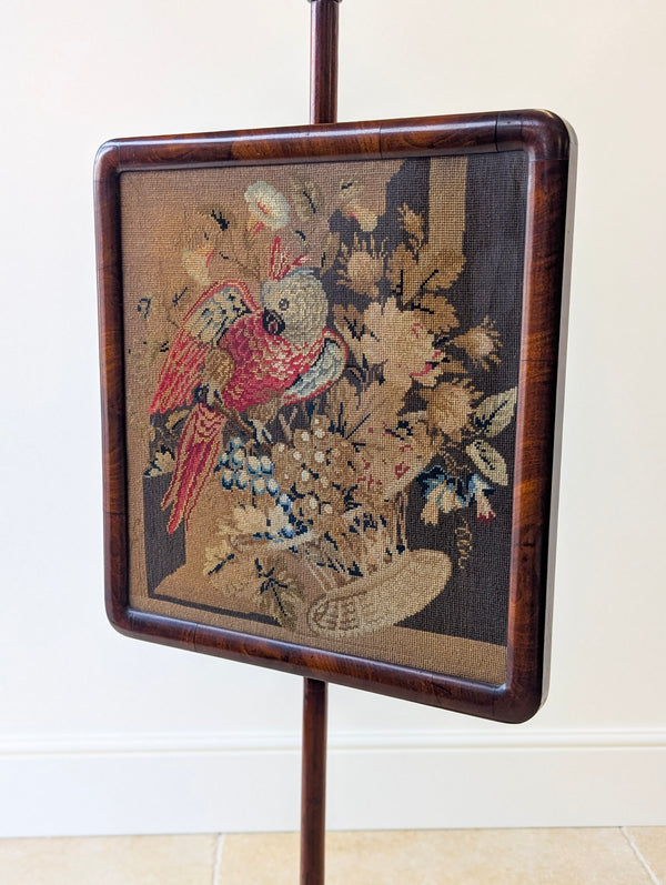 Antique William IV Rosewood Pole Screen c.1830