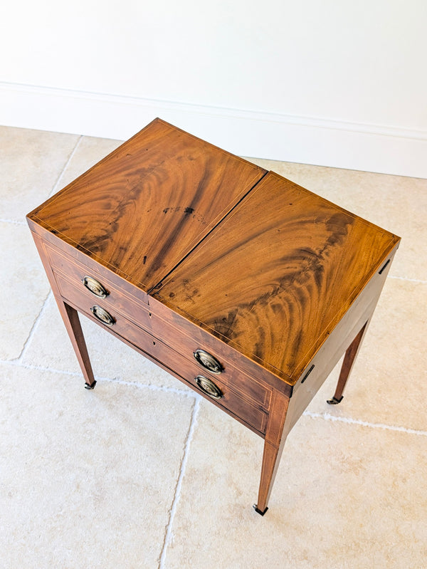 Antique Georgian Mahogany Folding Dressing Table c.1790