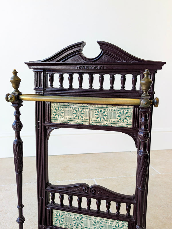 Antique Edwardian Aesthetic Movement Cast Iron Stick Stand by Coalbrookdale c.1905