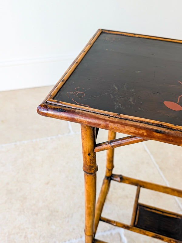 Antique Victorian Bamboo Occasional Table c.1890