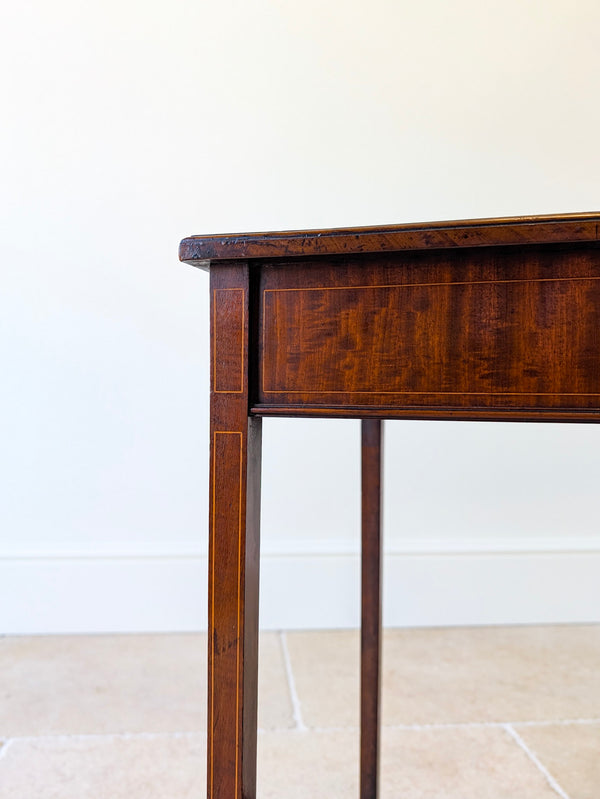 Antique George III Inlaid Mahogany & Burr Yew Occasional Table c.1790