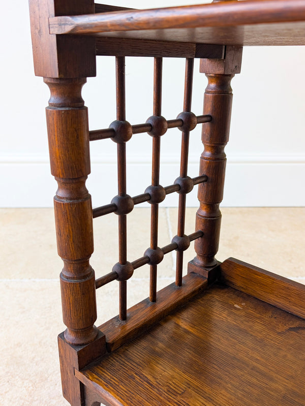 Antique Arts & Crafts Oak Liberty & Co. Reading Table Bookstand c.1900