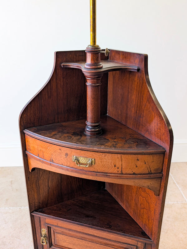 Antique Victorian Mahogany Corner Shaving Stand c.1890