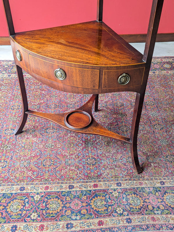 Antique Georgian Mahogany Corner Stand