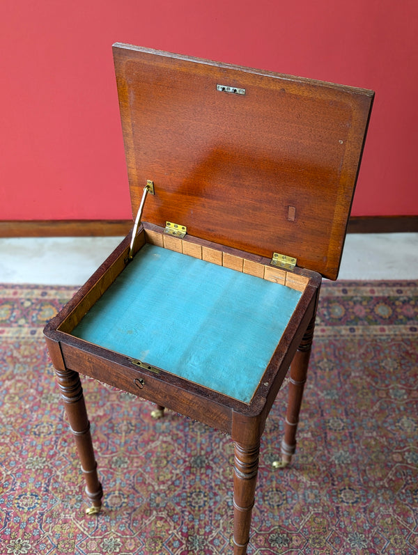 Antique Victorian Mahogany Work Table / Bedside