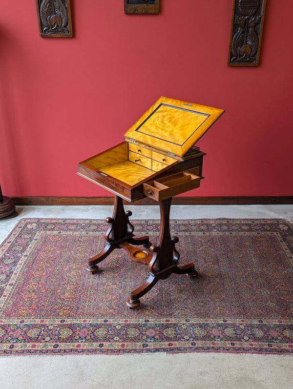 Antique Victorian Mahogany Davenport Writing Desk