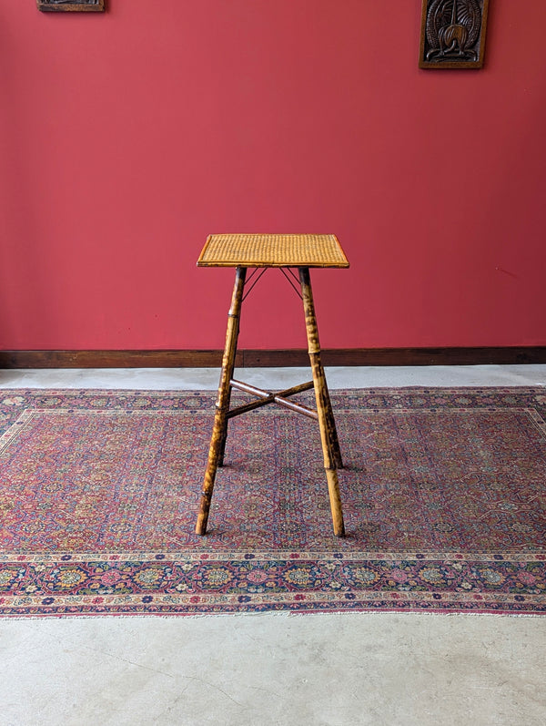 Antique Victorian Bamboo Occasional Table / Plant Stand