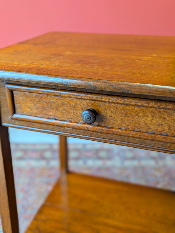 Antique Early 20th Century Oak Side Table / Bedside