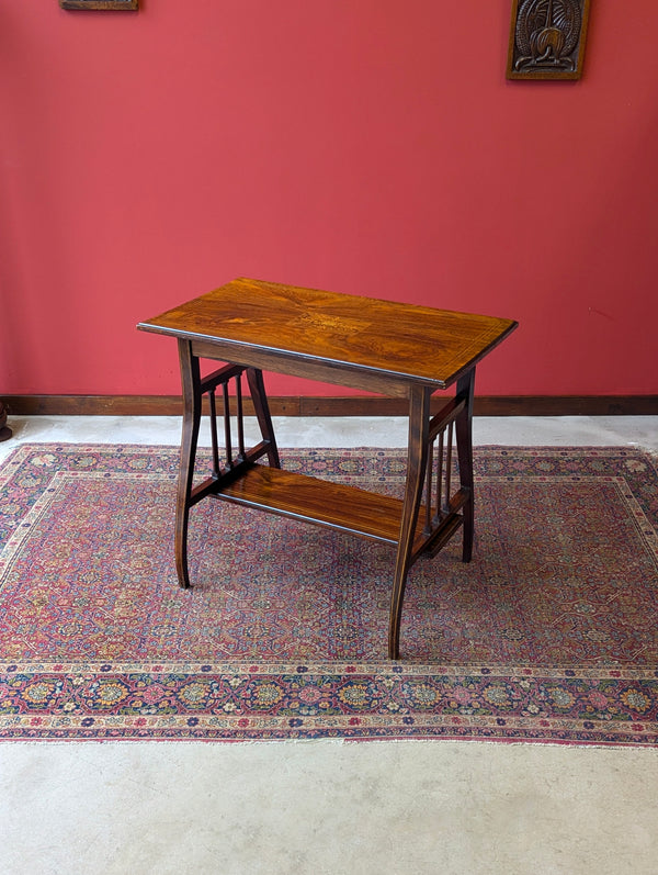 Antique Victorian Inlaid Rosewood Occasional Table