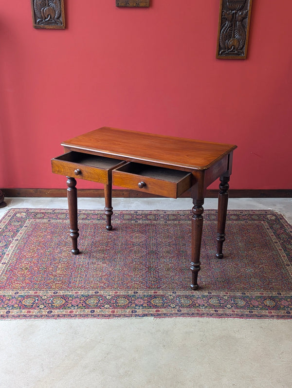 Antique Victorian Mahogany Side Table / Writing Desk