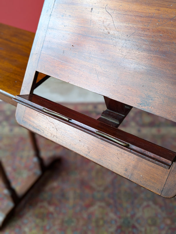 Antique Victorian Mahogany Metamorphic Music Stand / Reading Table