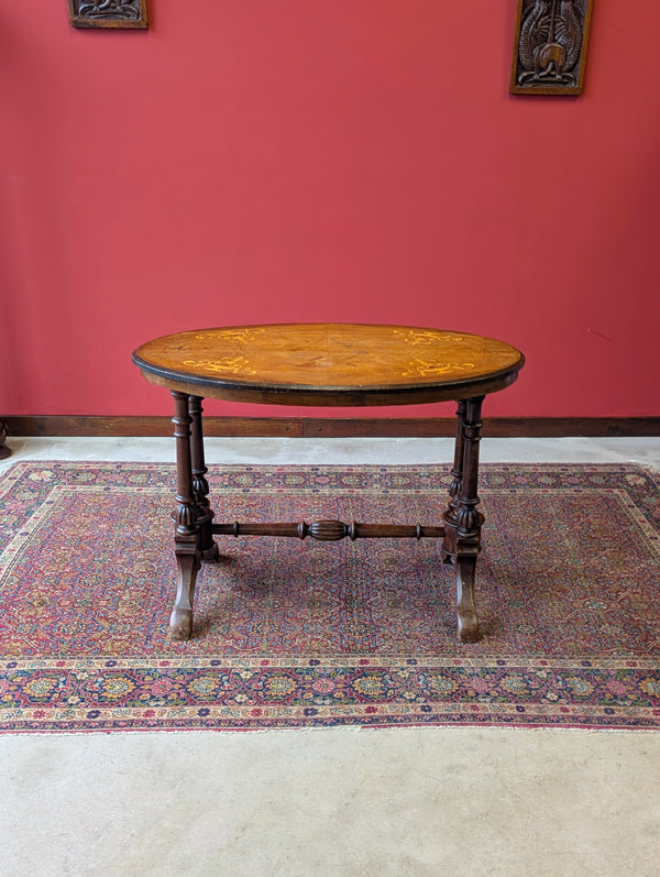 Antique 19th Century Oval Walnut Occasional Table / Coffee Table