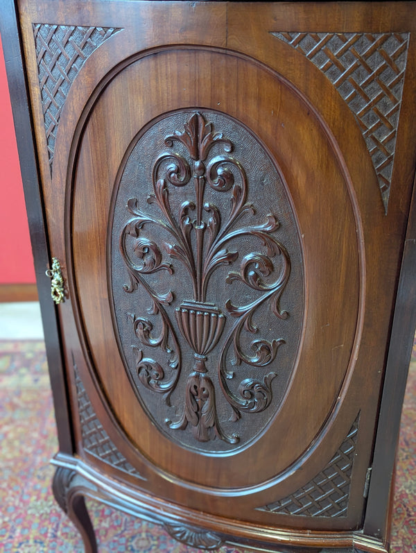 Antique Victorian Carved Mahogany Cupboard / Cabinet / Bedside