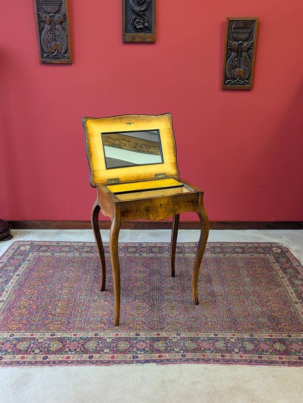 Antique 19th Century French Walnut Dressing Table / Vanity Table