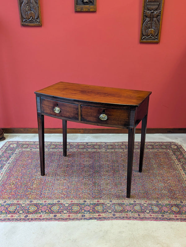 Antique Georgian Mahogany Bow Front Side Table Circa 1820