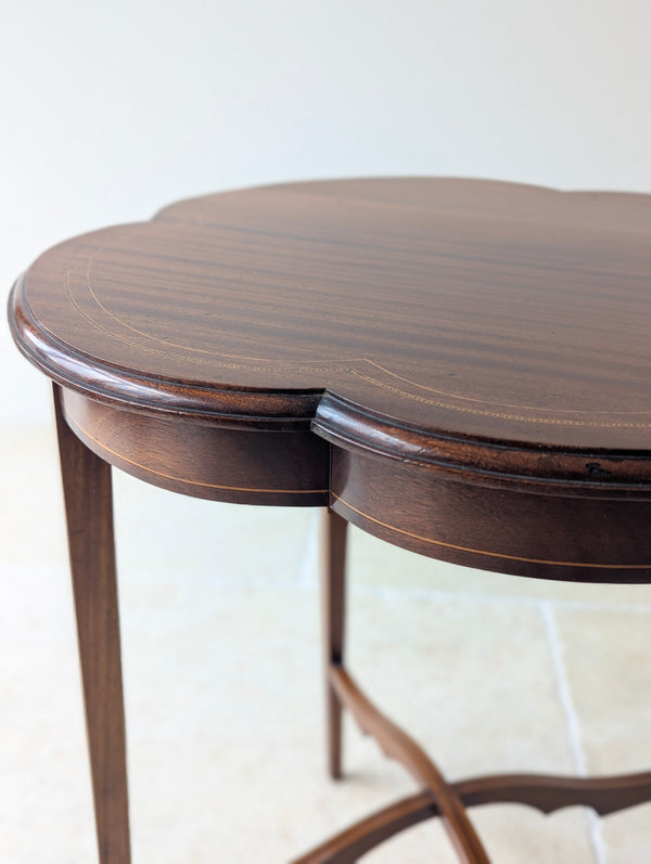 Antique Edwardian Mahogany Quatrefoil Occasional Table c.1905