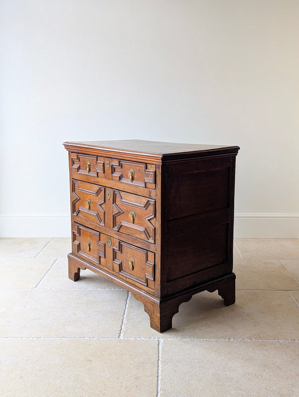 Antique Late 17th Century Oak Geometric Chest of Drawers c.1680