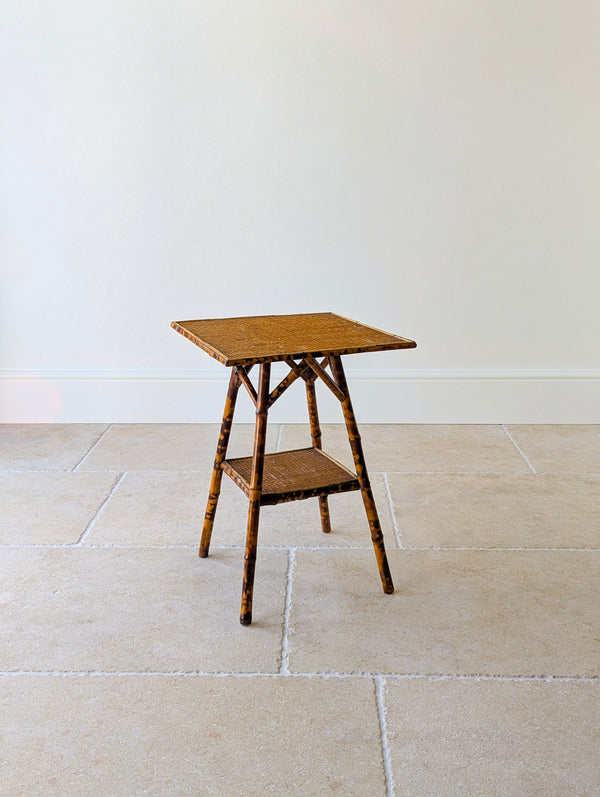 Antique Victorian Tiger Bamboo Occasional Table c.1890