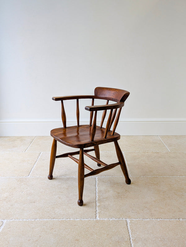 Arts & Crafts Style Utility CC41 Elm and Beech Desk Chair 1940’s