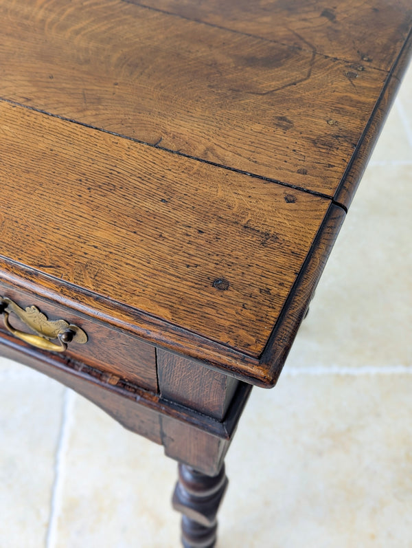 Antique Early 18th Century Oak Side Table c.1710