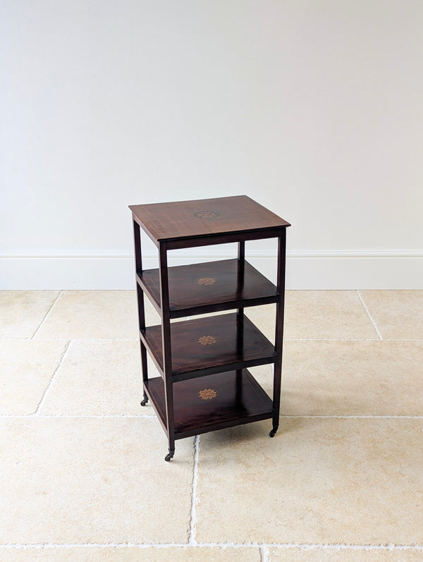 Antique Edwardian Sheraton Revival Mahogany Whatnot c.1905