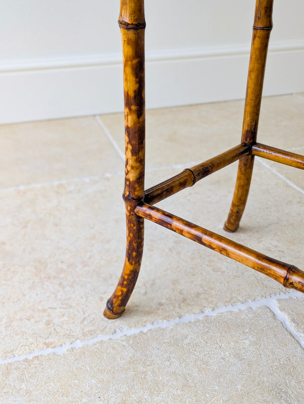 Antique Victorian Aesthetic Movement Inlaid Bamboo Occasional Table c.1880