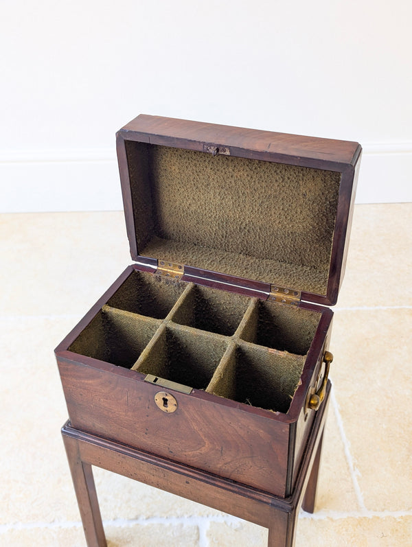 Antique Georgian Mahogany Cellarette on Stand c.1810